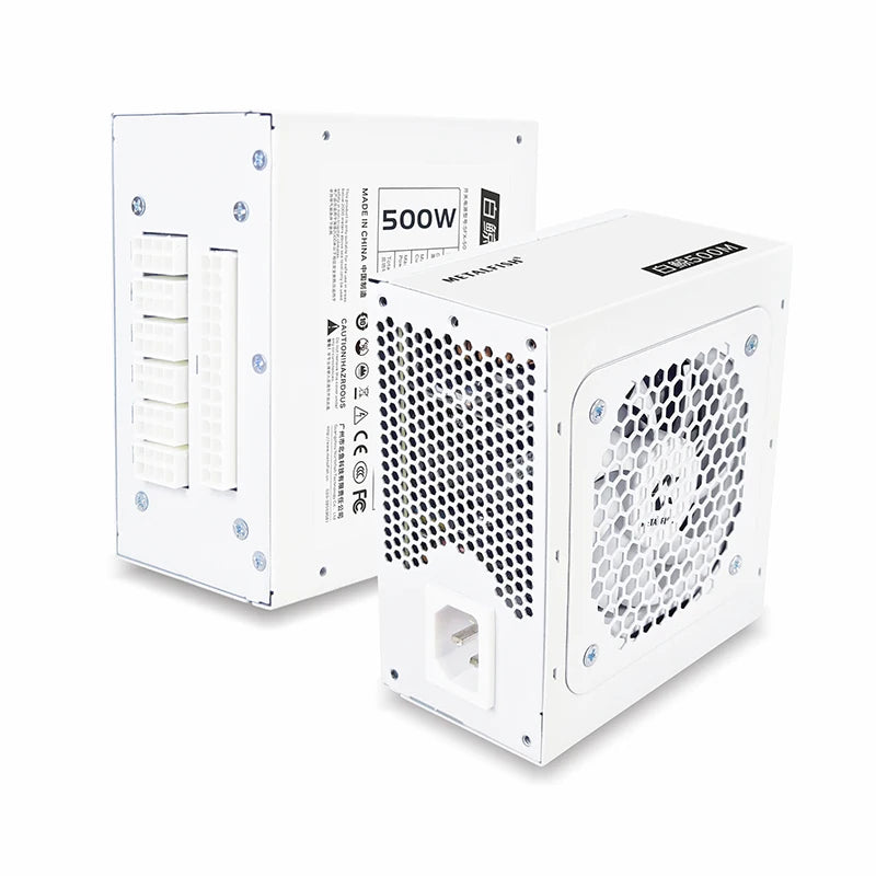 METALFISH SFX-500W Full-MODULAR White SFX Power Supply For Gaming Computer Case With White Silicone Modelar Cable 100/220V Input