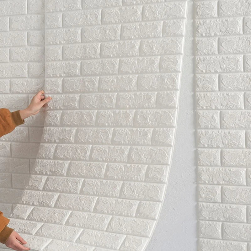 70cm*1m  3D Brick Pattern Wall Sticker Self-Adhesive  Panel Waterproof Living Room Wallpaper Home Decoration