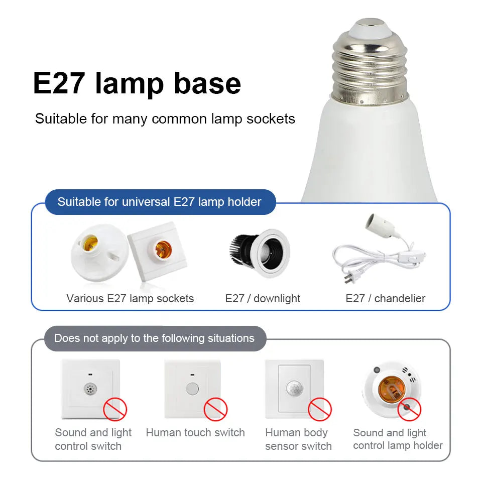 مصباح LED 6 وات 9 و12 و15 و18 و20 وات مع مستشعر حركة PIR لمبة LED E27 110 فولت 220 فولت مع مستشعر الرادار مصباح إضاءة للمنزل وممر الدرج 1 قطعة LD