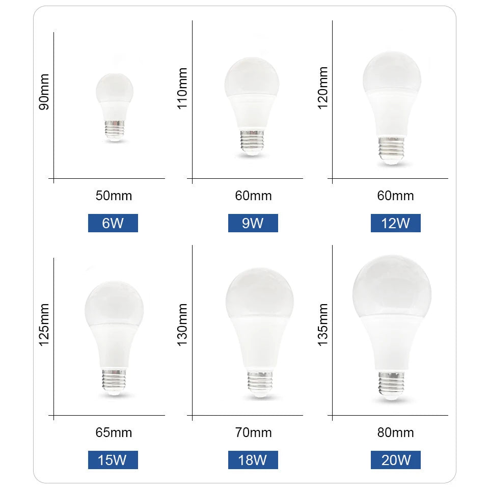 مصباح LED 6 وات 9 و12 و15 و18 و20 وات مع مستشعر حركة PIR لمبة LED E27 110 فولت 220 فولت مع مستشعر الرادار مصباح إضاءة للمنزل وممر الدرج 1 قطعة LD