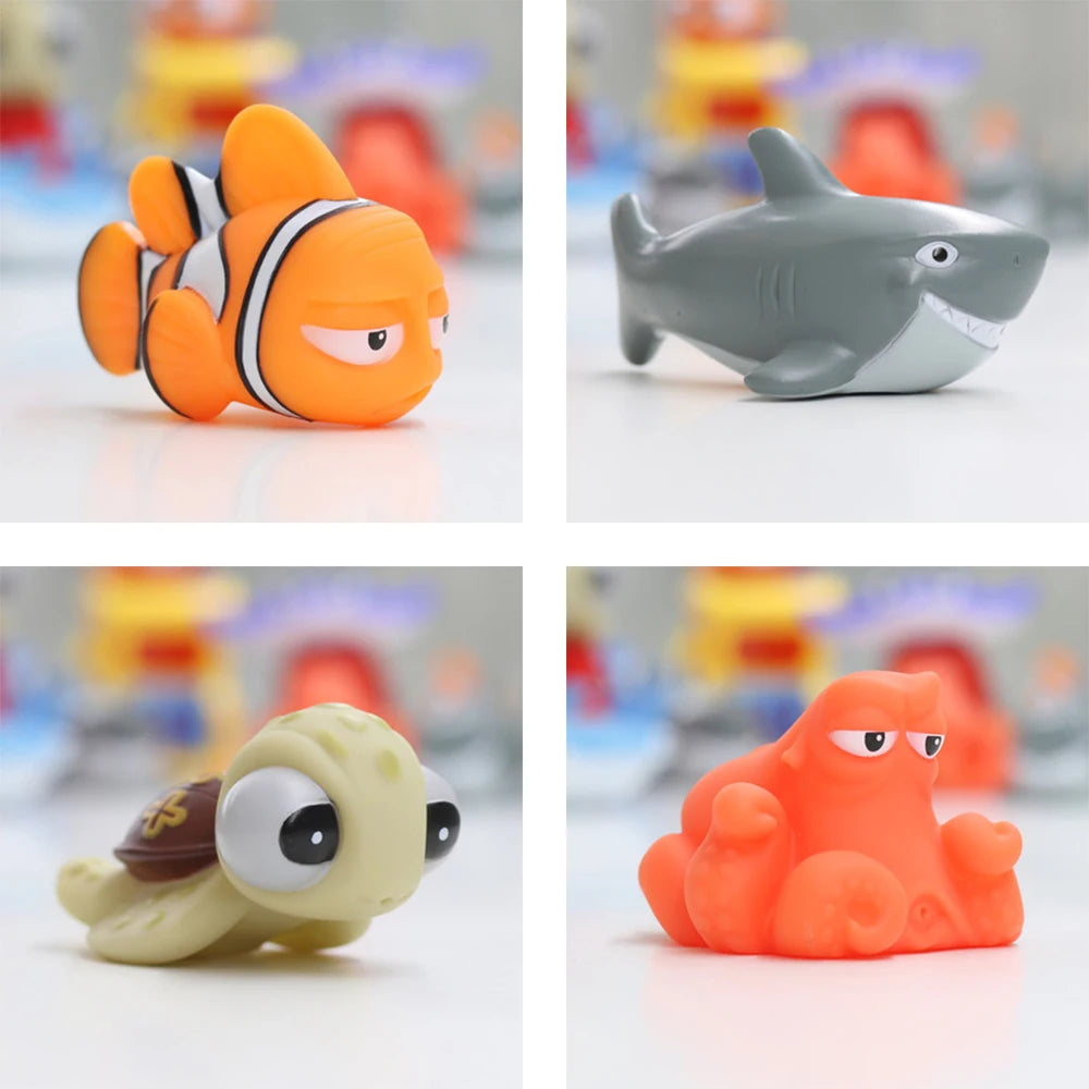 HOT Lovely Baby Bath Toys Water Spraying Squeeze Sounding Debbling Toys Kids Float Water Tub Rubber Bathroom Play Animals