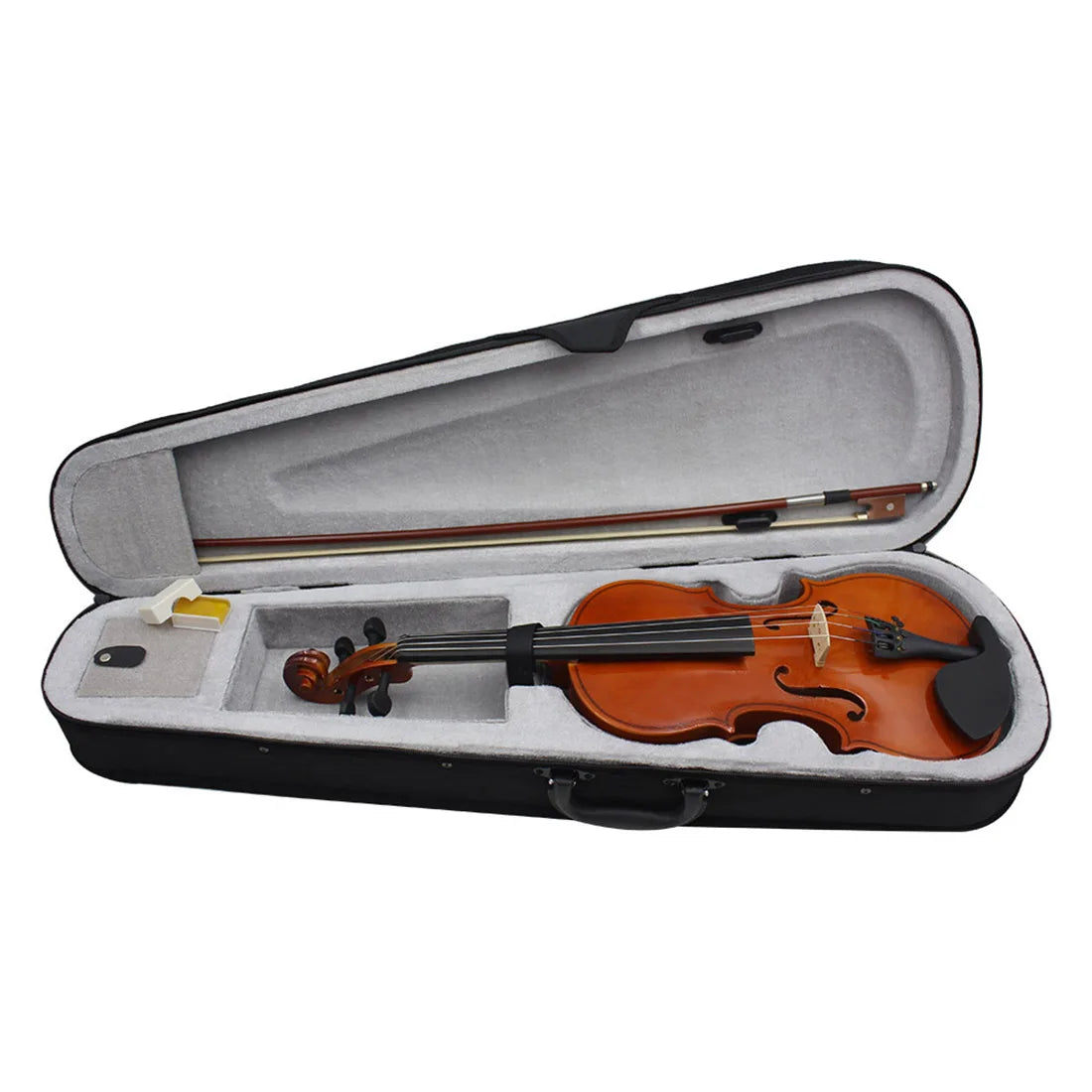 4/4 3/4 1/2 1/8 Acoustic Violin Color Natural / Black Fiddle For Violin Beginner With Case & Bow & Rosin