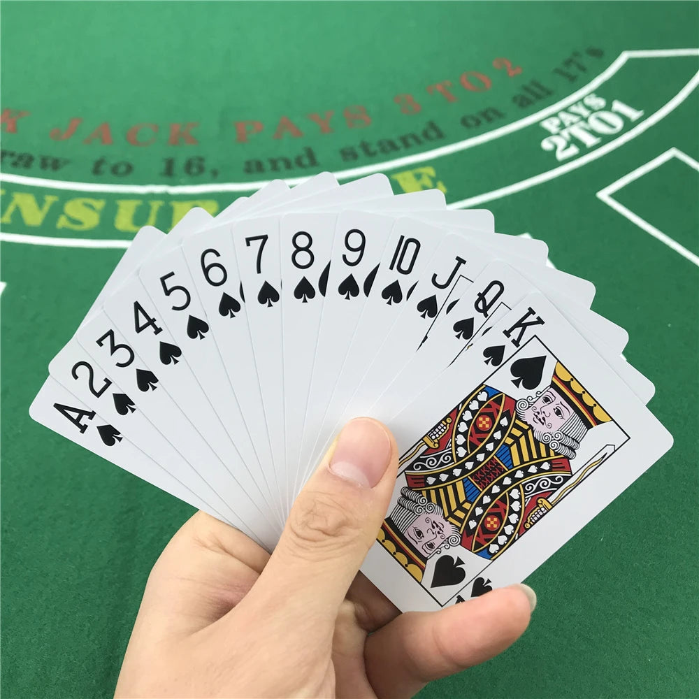 Playing Cards Plastic Baccarat Texas Hold'em Poker 58mm(2.28inch)*88mm(3.46inch) PVC Pokers Board Game Waterproof Wearable Card