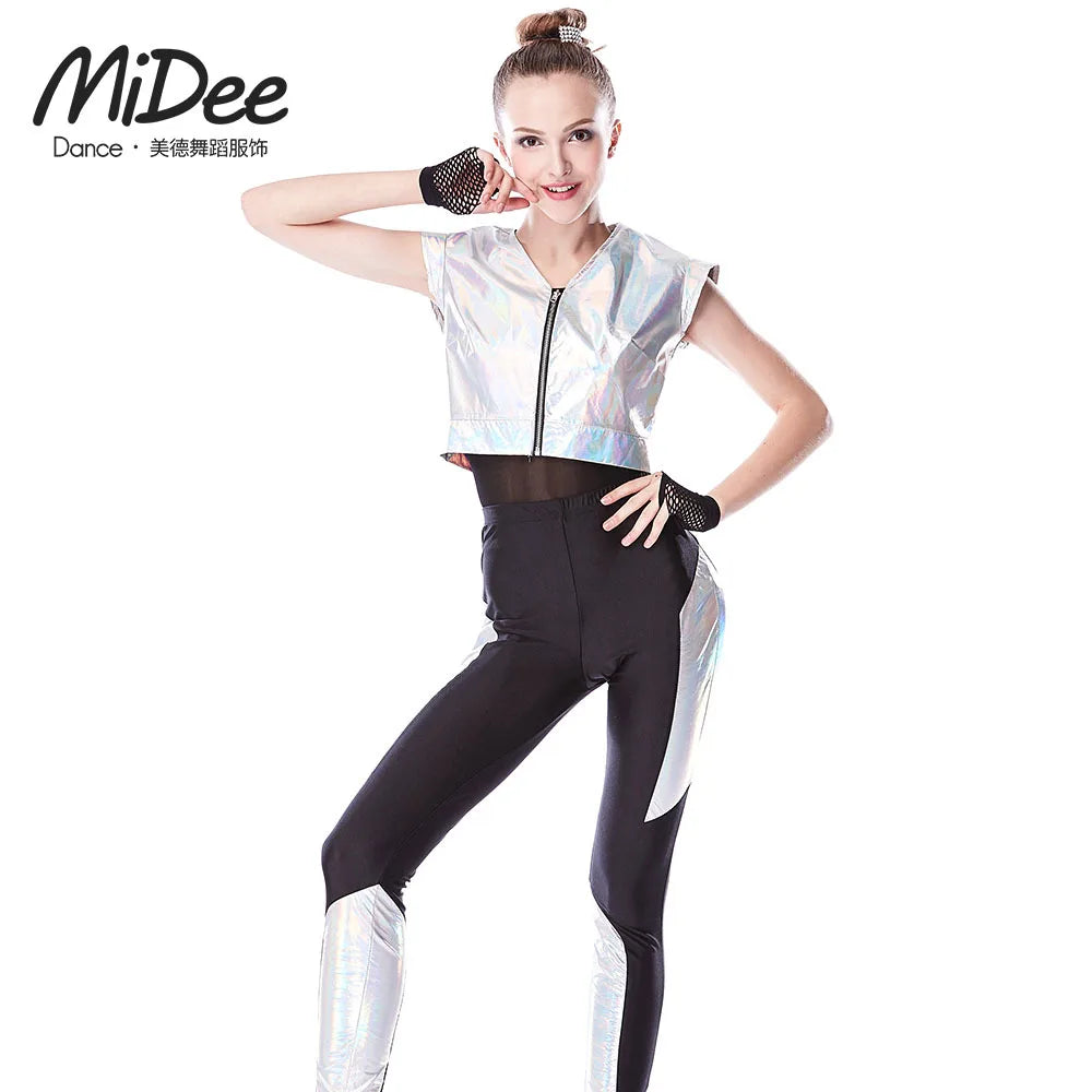 Michal Jackson Style Space Walk Hip Hop Outfits 3 Piece Street Dance Suit Tap Performance Costume Unisex