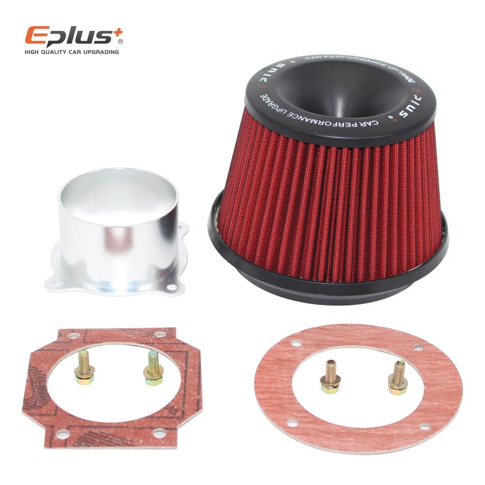 EPLUS Car Filters Air Intake System High Flow Filtre A Air Voiture Universal Connecting Base Red Green 3inch 76mm Automobiles