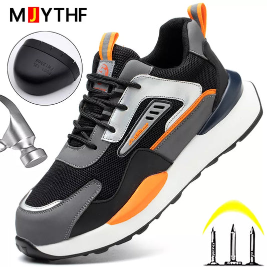 High Quality Indestructible Safety Shoes Men Work Sneakers Light Security Boots Men Puncture-Proof work Boots Steel Toe Shoes