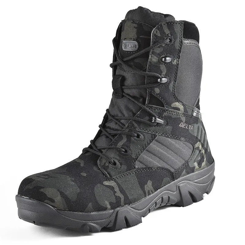 Camouflage Men Boots Work Safty Shoes Men Desert Tactical Boots Autumn Winter Special Force Ankle Boots Men