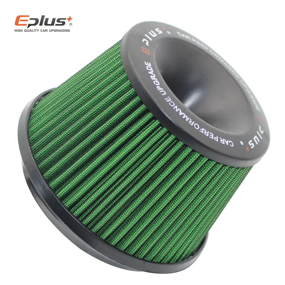 EPLUS Car Filters Air Intake System High Flow Filtre A Air Voiture Universal Connecting Base Red Green 3inch 76mm Automobiles