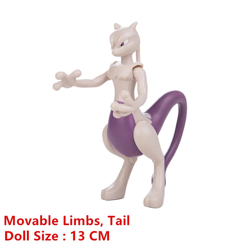 Pokemon 4-13Cm New Cartoons Movie Anime Figure Pikachu Mewtwo Charmander Blastoise Gurado Pet Action Model Toy Gifts