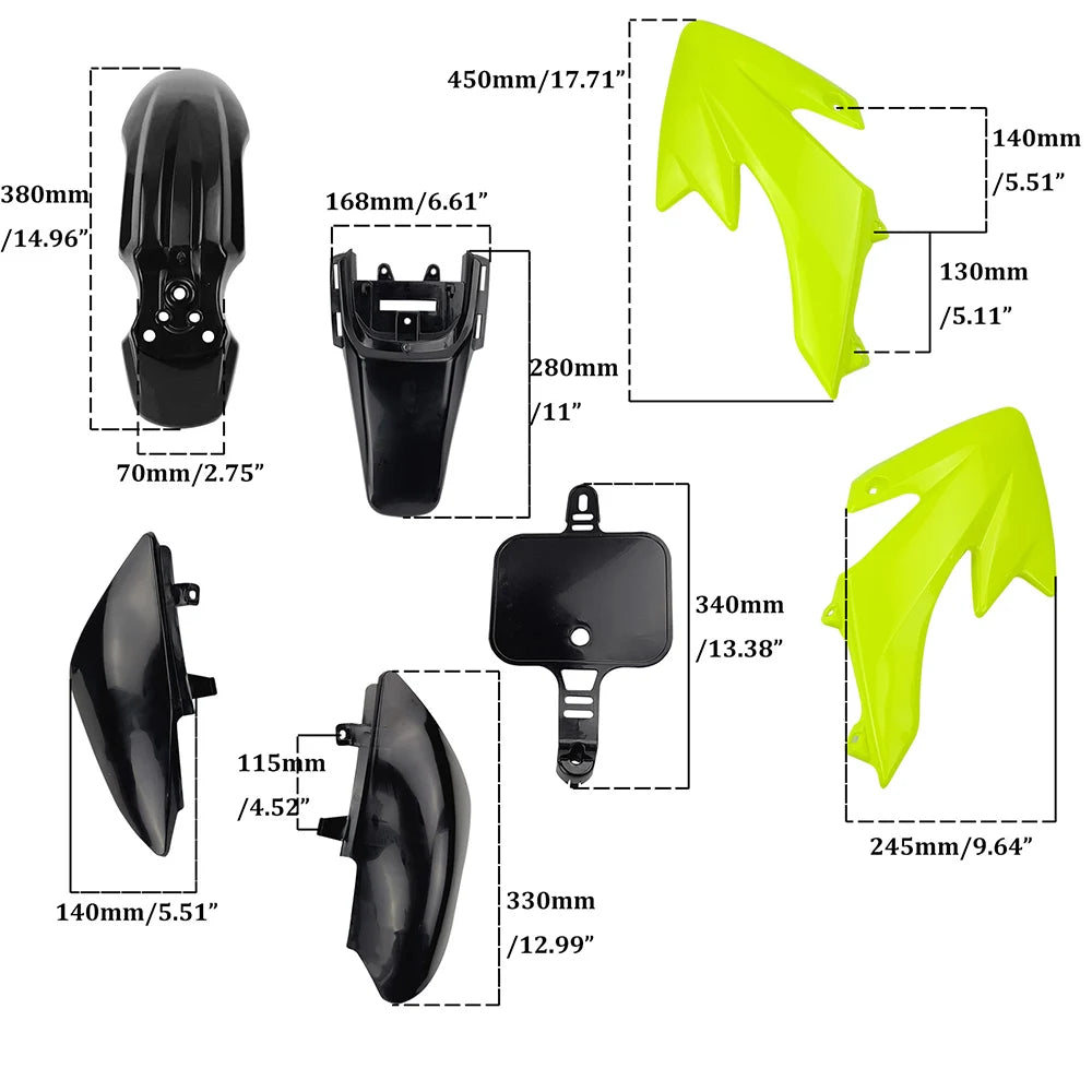 LINQ QI Plastic Fairing Body Kits Fit to CRF50 XR50, For CRF 50 Pit Dirt Motor Trail Bike 50cc 70cc 90cc 110cc 125cc 140