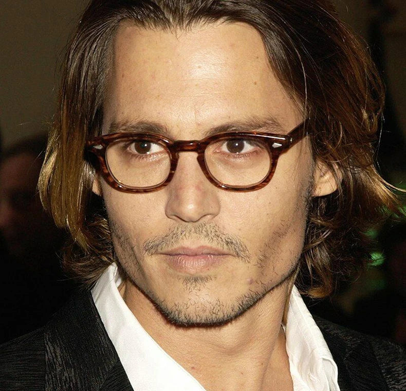 JackJad Top Quality Acetate Frame Johnny Depp Lemtosh Style Eyewear Frame Vintage Round Brand Design Eyeglasses Oculos De Grau