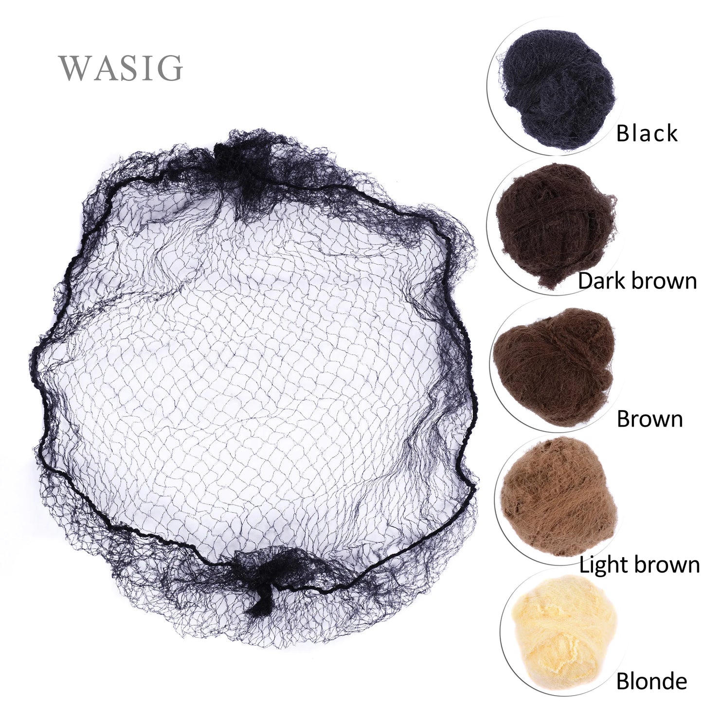 50pcs/20pcs Sample Order Five Colors Nylon Hairnets Invisible Soft Elastic Lines Hair Net