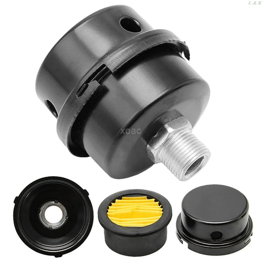 12.5mm 16mm 20mm Air Compressor Parts Metal Air Compressor Intake Filter Noise Muffler Silencer 1/2'' 5/8" 3/4'' Thread M12