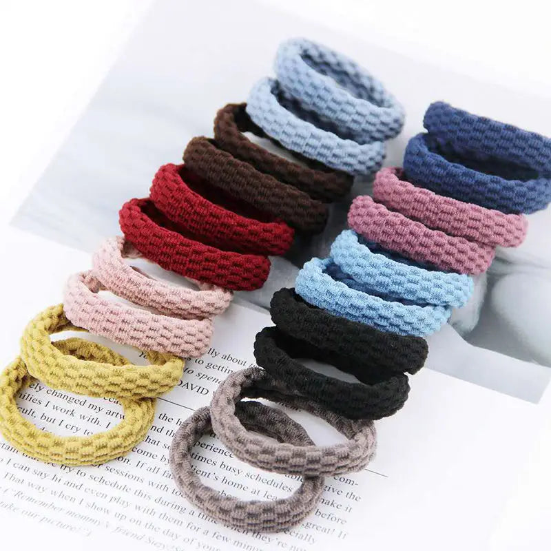 10PCS Women Girls Simple Basic Elastic Hair Bands Ties Scrunchie Ponytail Holder Rubber Bands Fashion Headband Hair Accessories