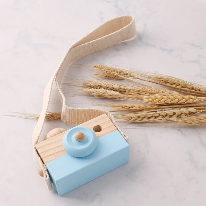 Wooden Fashion Camera Baby Toys Pendant Baby Block Montessori Toys for Children Wooden DIY Presents Nursing Gift Outdoor Toys