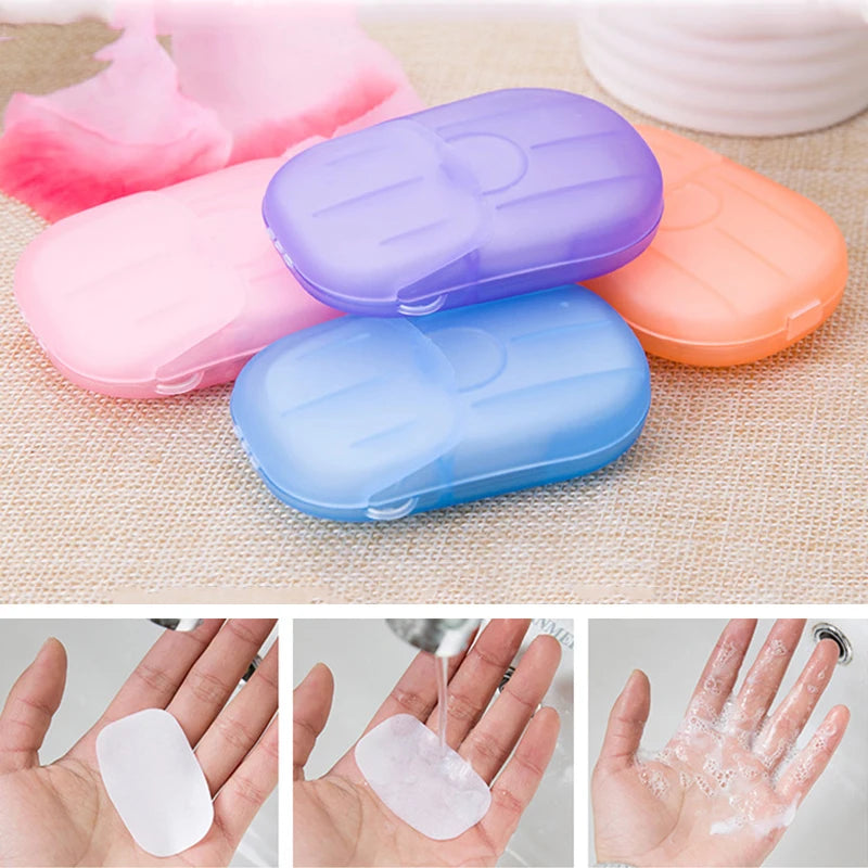 Summer 20pcs/set Children One Time Portable Washing Slice Bath Hand Outdoor Travel Scented Foaming Soap Paper For Baby Care