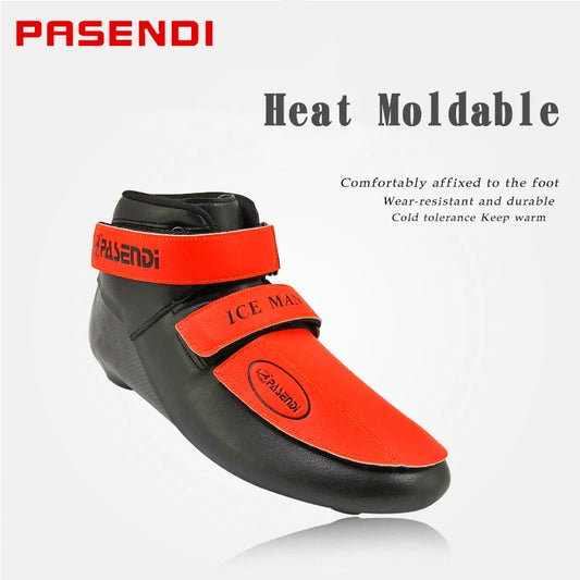 PASENDI Heat moldable inline speed skate short track skating skates Thermoplastic man women professional roller shoes