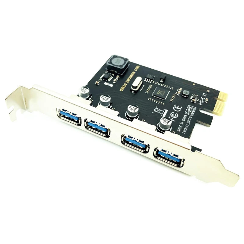 4-портовая плата расширения USB 3.0 PCI-E PCI Express PCIe USB 3.0 HUB-адаптер 4-портовый контроллер USB3.0 USB 3 0 PCI e PCIe Express 1X