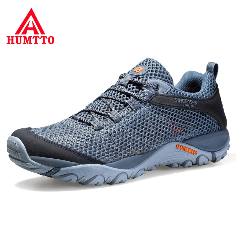 HUMTTO Summer Hiking Sneakers Shoes for Men 2021 Breathable Outdoor Trekking Sport Mens Water Shoes Climbing Walking Man Shoes