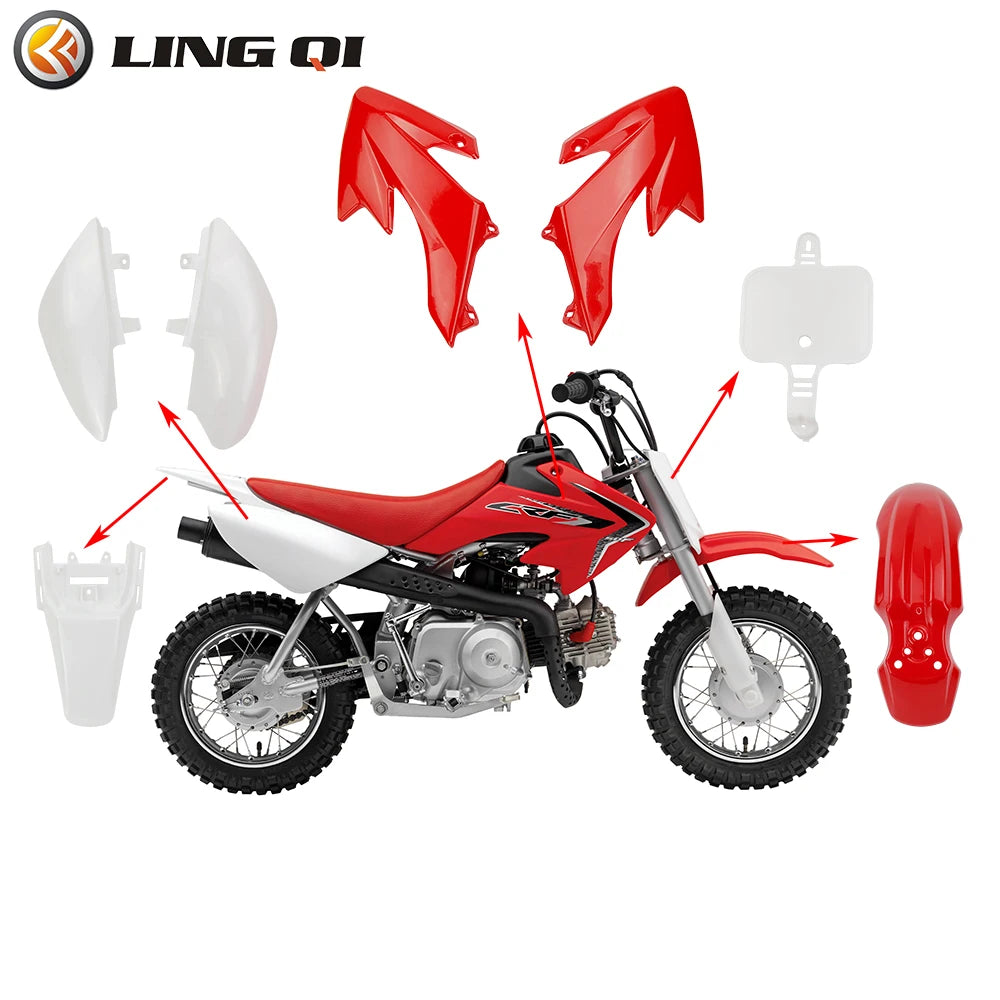 LINQ QI Plastic Fairing Body Kits Fit to CRF50 XR50, For CRF 50 Pit Dirt Motor Trail Bike 50cc 70cc 90cc 110cc 125cc 140