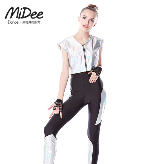 Michal Jackson Style Space Walk Hip Hop Outfits 3 Piece Street Dance Suit Tap Performance Costume Unisex