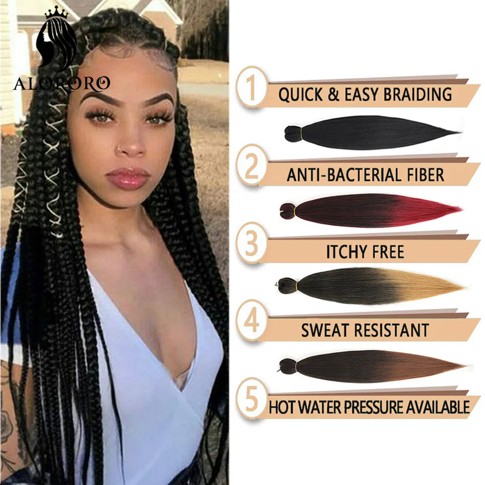 16/20/22/26/30/42/48 Inch Braiding Hair Long Jumbo Braid Hair Synthetic Box Braids Extension Yaki Texture Kanekalon Hair