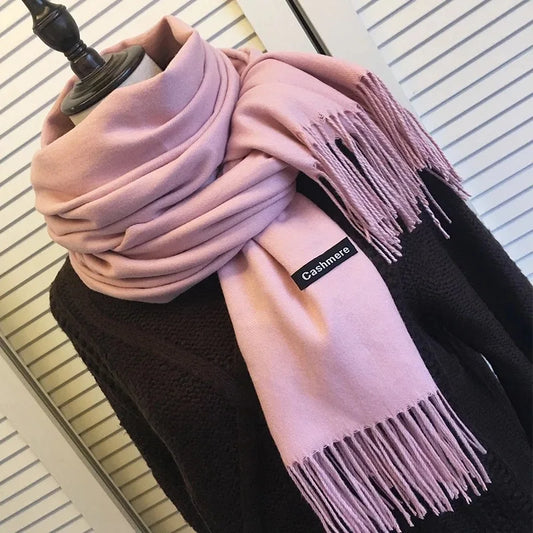 2023 new 200*70cm Winter Fashion female Cashmere Wool thin Scarf Lady warm Shawl Pure colour UNISEX Pashmina solid wrap women