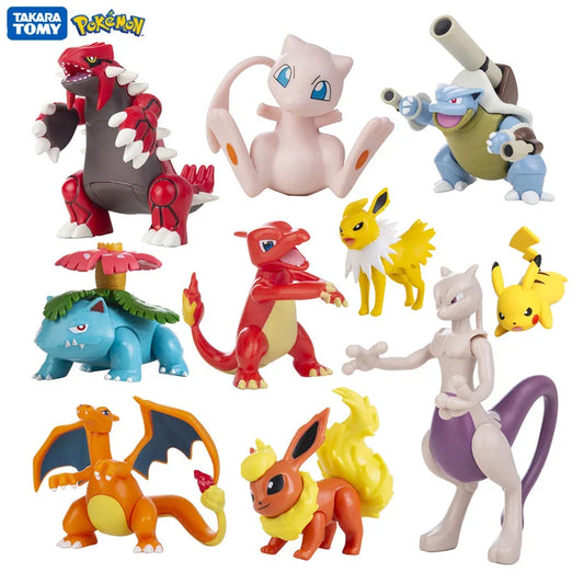 Pokemon 4-13Cm Новые Мультфильмы Фильм Аниме Фигурка Пикачу Мьюту Чармандер Бластойз Гурадо Питомец Действие Модель Игрушка Подарки