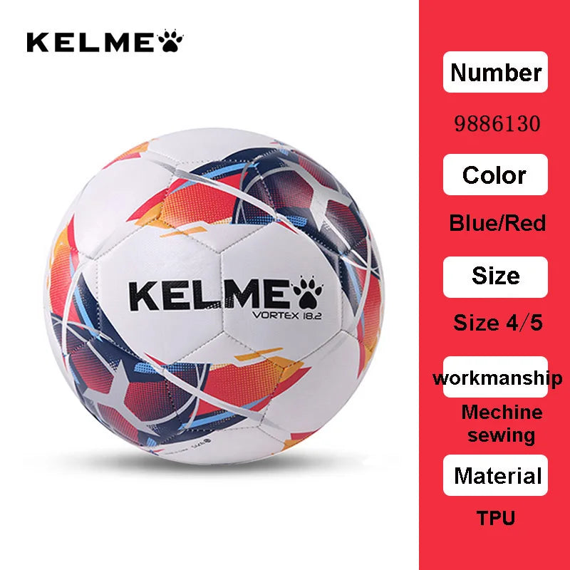 Футбольный мяч KELME Professional TPU Размер 3 Размер 4 Размер 5 Красный Зеленый Гол Командные тренировочные мячи Машинное шитье 9886130