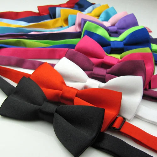 Classic Kids Bowtie Boys Grils Baby Children Bow Tie Fashion 20 Solid Color Mint Green Red Black White Green Pets Cravate