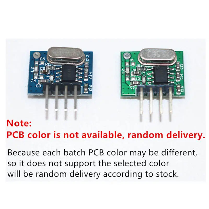 QIACHIP 433Mhz RF Transmitter and Receiver Superheterodyne ASK 433 Mhz Module With Antenna For Arduino Uno Wireless Diy Kits