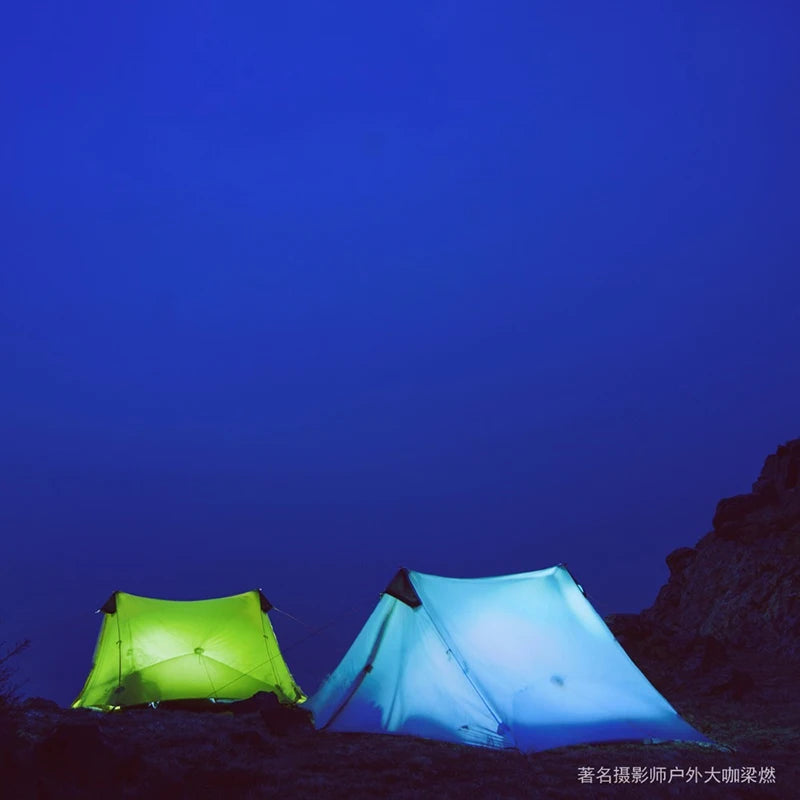 2021 FLAME'S CREED LanShan 2 Person Outdoor Ultralight Camping Tent 3 Season Professional 15D Silnylon Rodless Tent