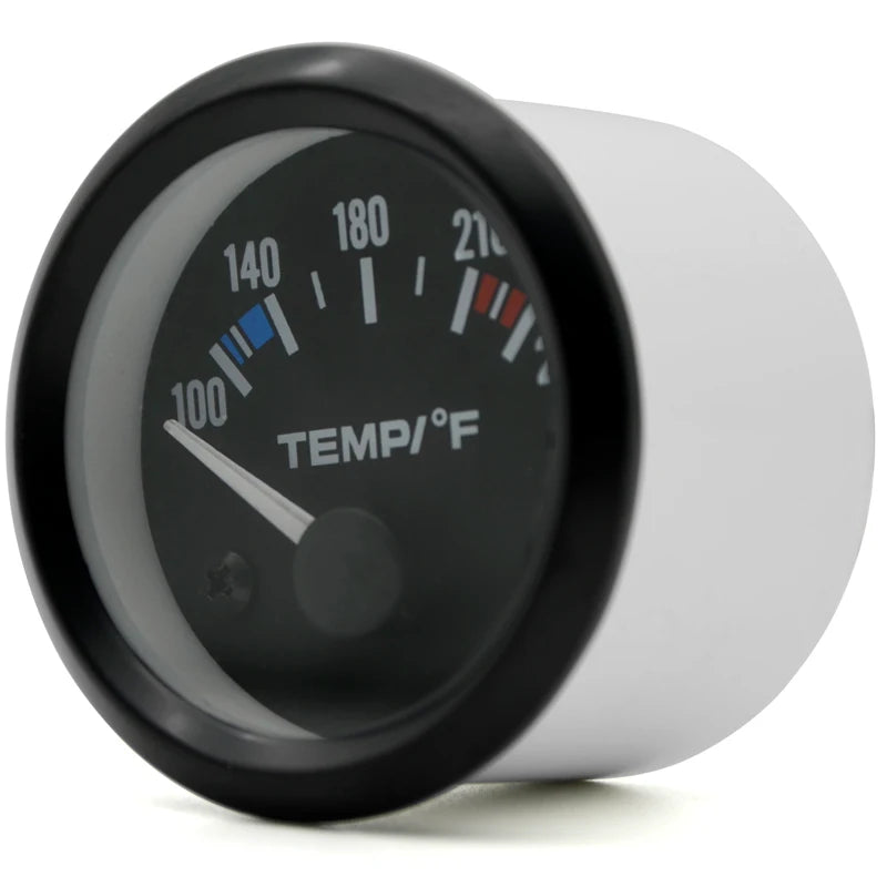 Dragon Gauge Water Temp Car Gauge 2" 52mm 40~120 Celsius / 100~250 Fahrenheit Temperature 12V Auto Instrument Black Bezel