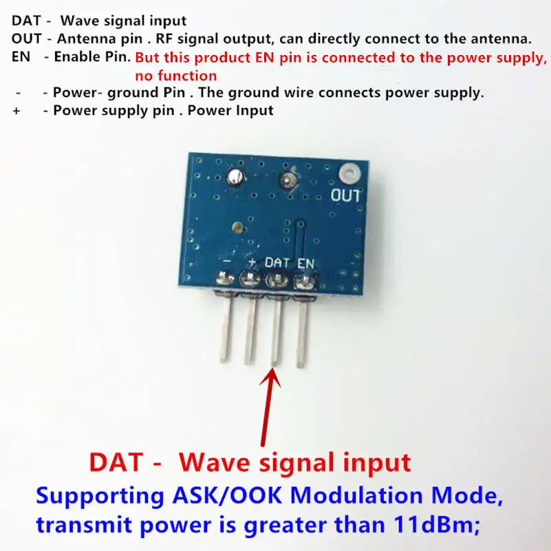 QIACHIP 433Mhz RF Transmitter and Receiver Superheterodyne ASK 433 Mhz Module With Antenna For Arduino Uno Wireless Diy Kits