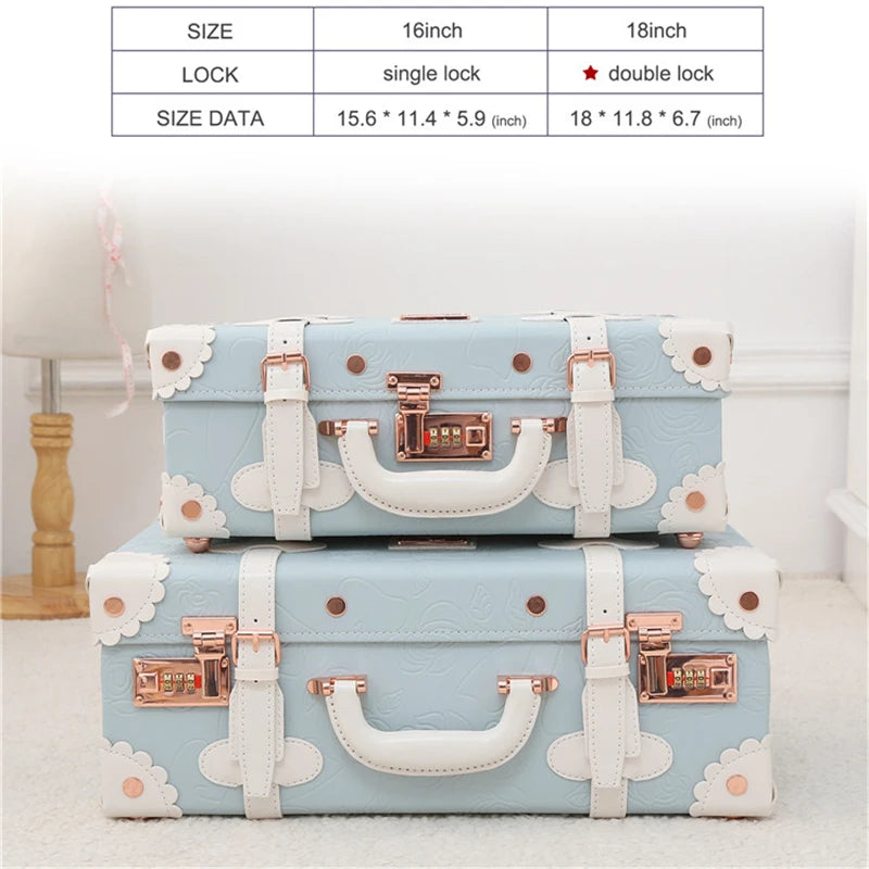 Cheap Mini Small Makeup Suitcase Bag Pu Leather Kids Cute Travel Bags Childrens Luggage Sale Beauty Case Retro Suitcase Sale