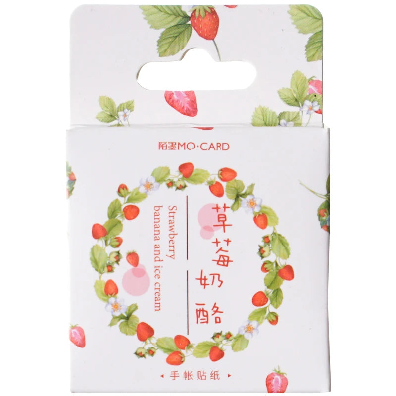 45 Pcs/box Strawberry Cheese Bullet Journal Decorative Stationery Stickers Scrapbooking DIY Diary Album Stick Lable