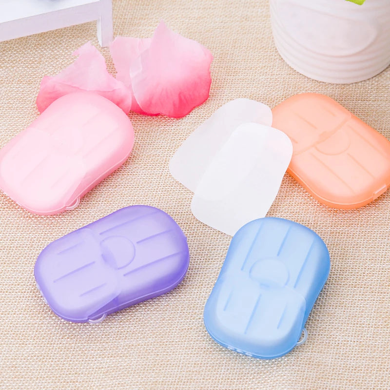 Summer 20pcs/set Children One Time Portable Washing Slice Bath Hand Outdoor Travel Scented Foaming Soap Paper For Baby Care