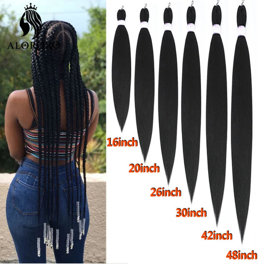 16/20/22/26/30/42/48 Inch Braiding Hair Long Jumbo Braid Hair Synthetic Box Braids Extension Yaki Texture Kanekalon Hair