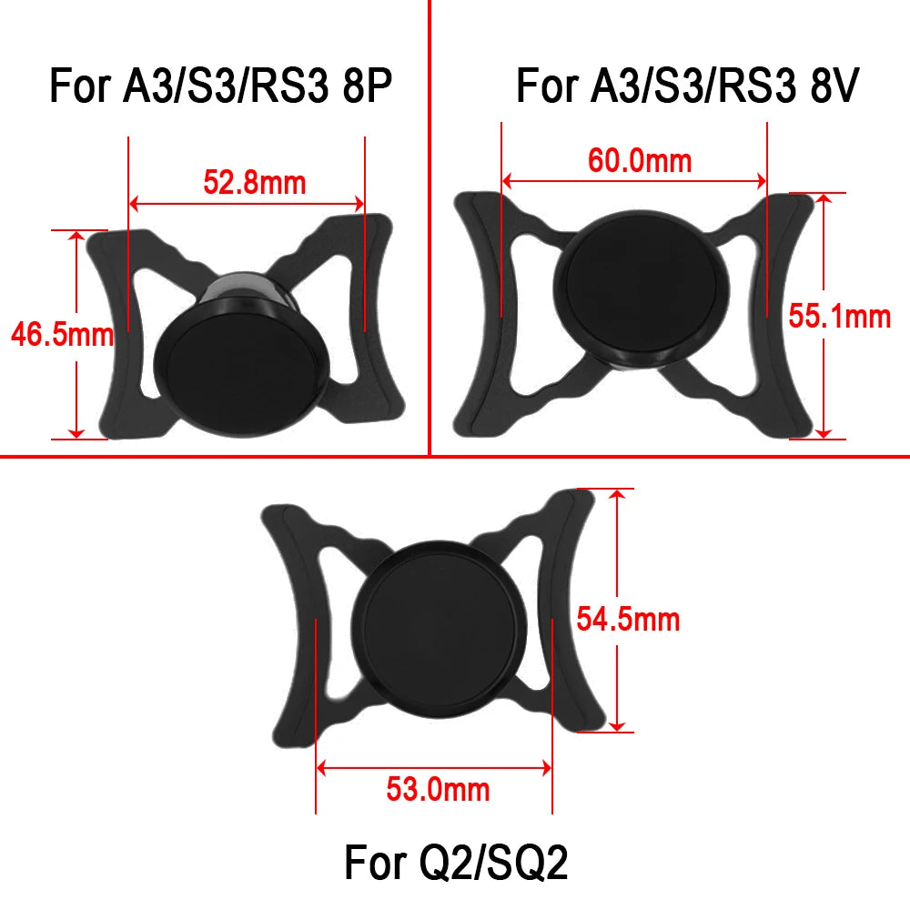 Для Audi A3 S3 RS3 8V 8P автомобильный кронштейн для телефона Q2 SQ2 крепление на вентиляционное отверстие автомобильный магнитный держатель вращающаяся на 360 градусов поддержка мобильные GPS аксессуары
