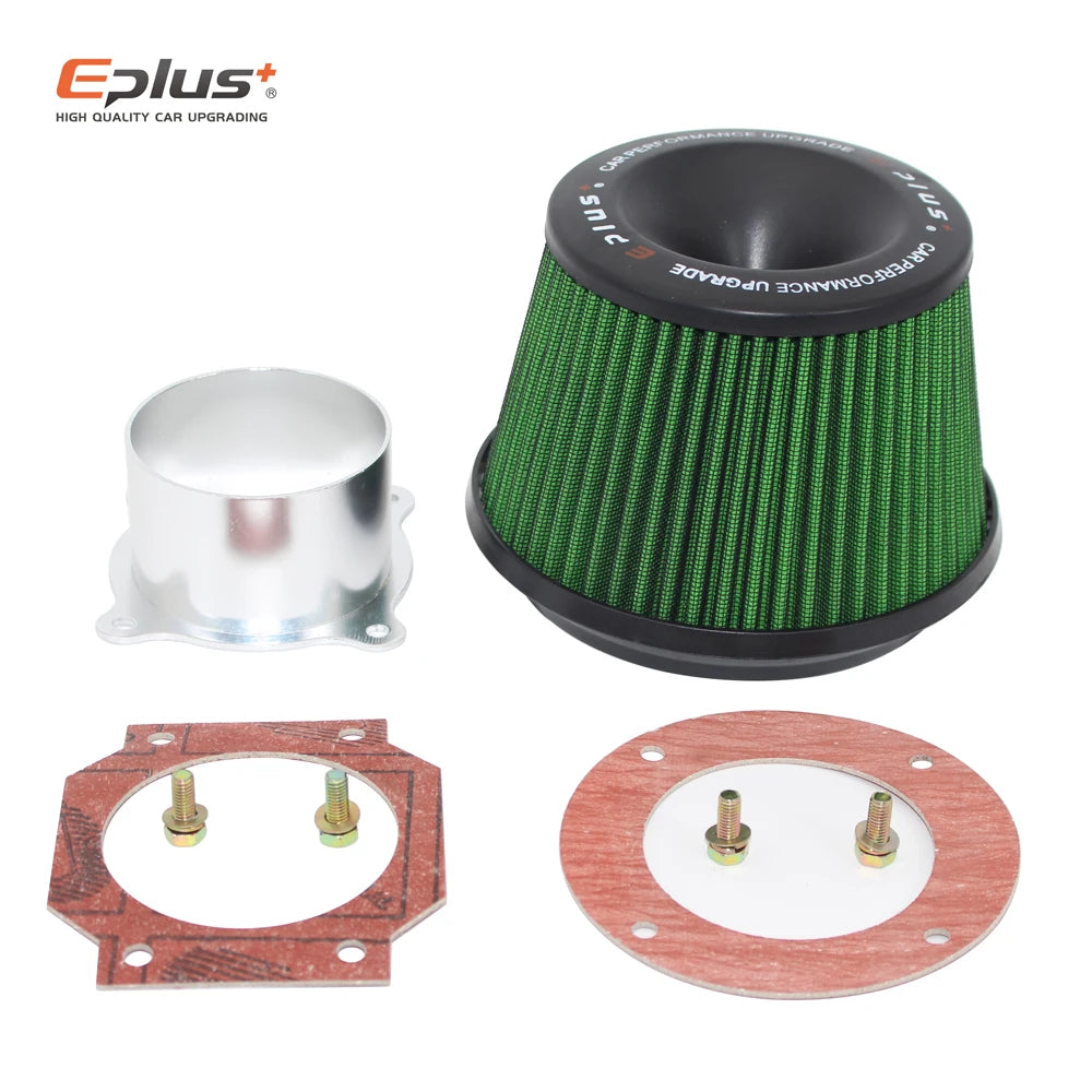 EPLUS Car Filters Air Intake System High Flow Filtre A Air Voiture Universal Connecting Base Red Green 3inch 76mm Automobiles