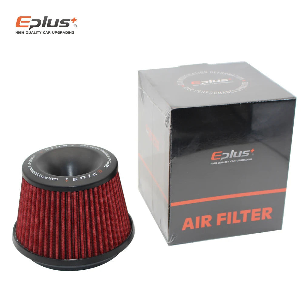 EPLUS Car Filters Air Intake System High Flow Filtre A Air Voiture Universal Connecting Base Red Green 3inch 76mm Automobiles