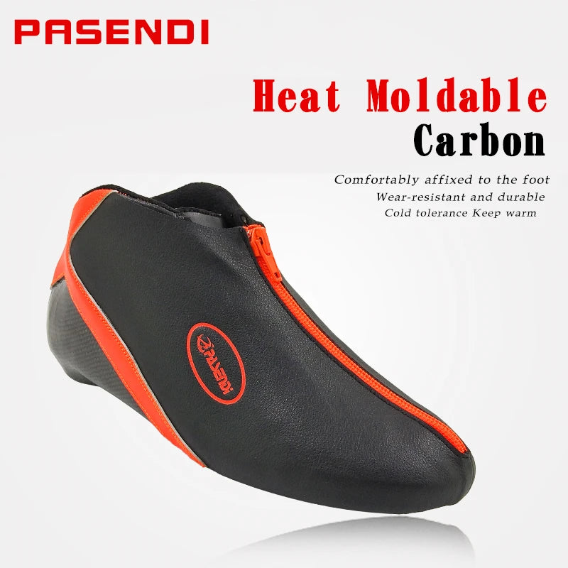 PASENDI Heat moldable long track skating skates inline speed skate Thermoplastic man women professional roller shoes