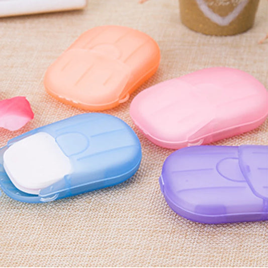 Summer 20pcs/set Children One Time Portable Washing Slice Bath Hand Outdoor Travel Scented Foaming Soap Paper For Baby Care