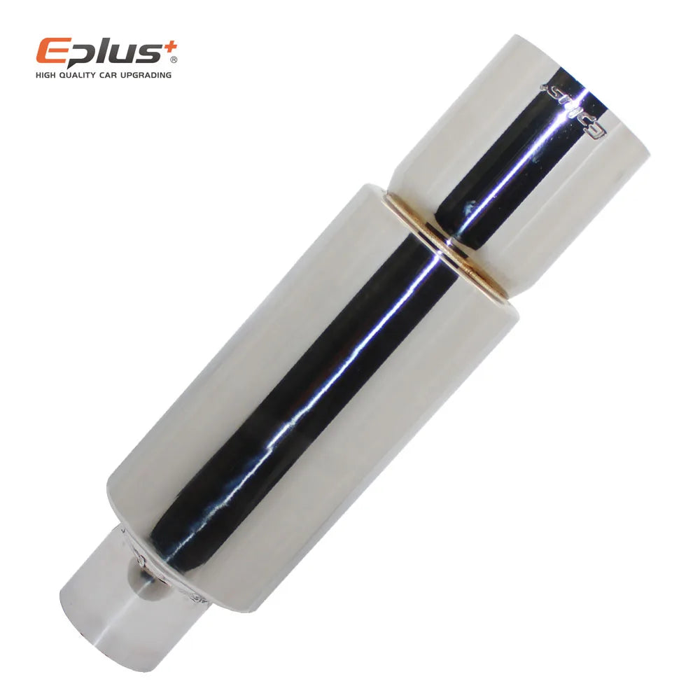 EPLUS Car exhaust pipe muffler Tail Pipe Universal High Quality Stainless Steel Interface 51 57 63MM Exhaust System End