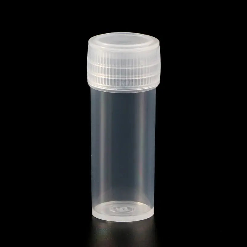 20Pcs 5ml Plastic Test Tubes Vials Sample Container Powder Craft Screw Cap Bottles for Office School Chemistry Supplies