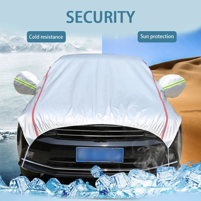 Universal Half Car Cover Waterproof Outdoor Cover Oxford Sun Rain Uv Protection Dustproof Snowproof Car Body Cover for SUV Sedan