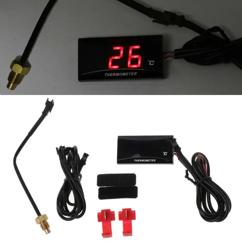 Universal Motorcycle LCD Digital Thermometer Instrument Water Temp Meter Gauge For KOSO Racing Scooter