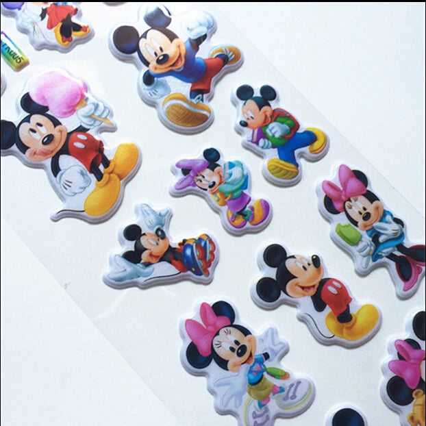 6PCS Cute Mickey Mouse Minnie Stickers For Kids Cute Anime Stickers Luggage Notebook Scrapbooking Sticker hot sale