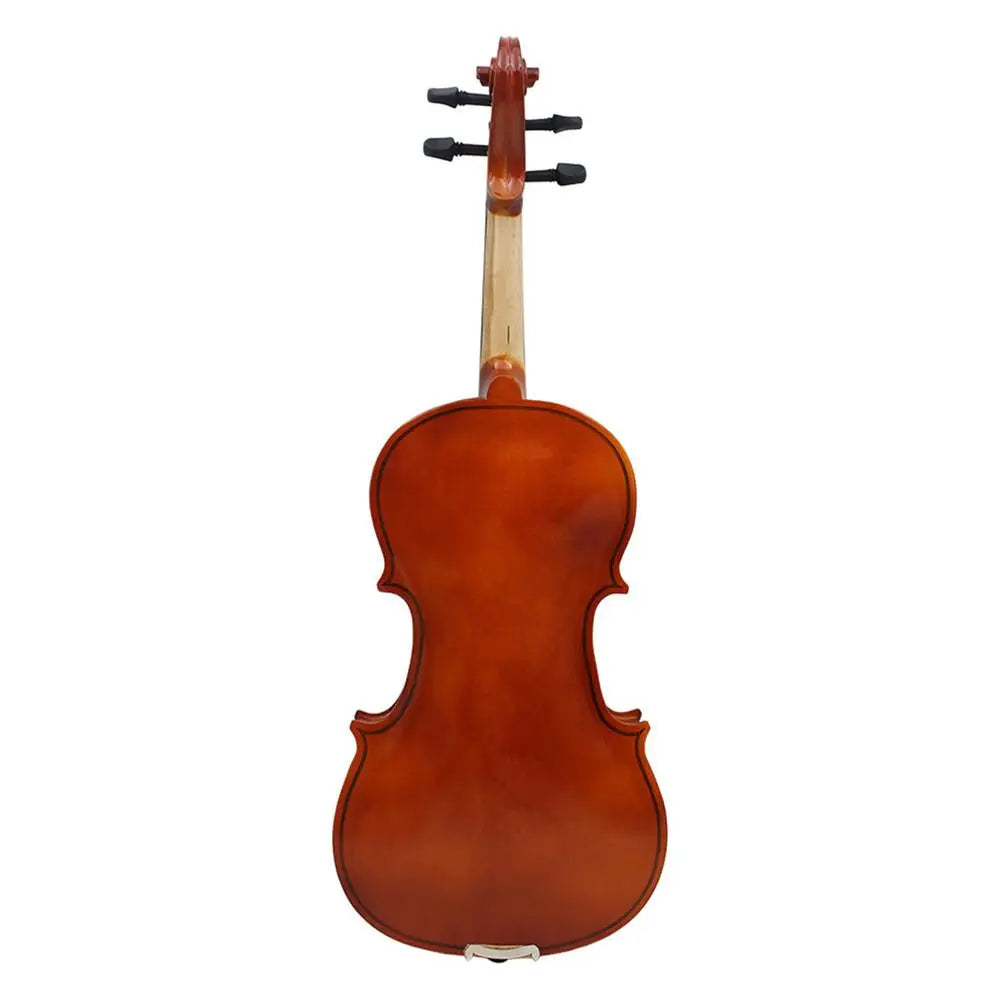 Violin Natural Acoustic Solid Wood Spruce Flame Maple Veneer Violin Fiddle with Cloth Case Rosin Sets