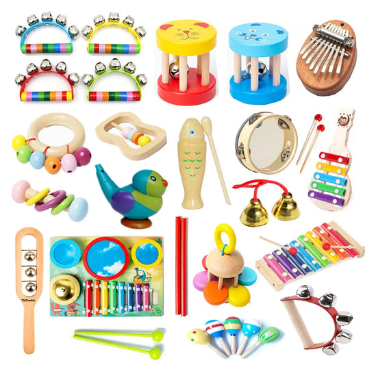 Toddler Musical Instruments Wooden Percussion Instruments Educational Preschool Toy for Kids Baby Instrument Musical Toys